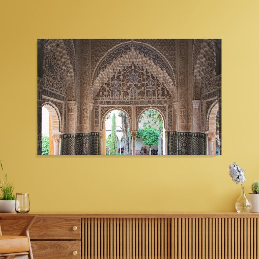 Fragment van het ontwerp van het Alhambra. Canvas Afdruk (Insitu (Woonkamer))