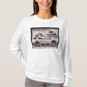 Fragment van het rode scherm t-shirt