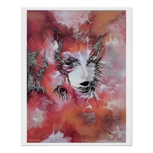 "Fragment van Maskengel", Glossy Poster Perfect Poster (Voorkant)