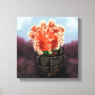 Fragmentaire cactus canvas afdruk