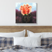 Fragmentaire cactus canvas afdruk (Insitu (Slaapkamer))