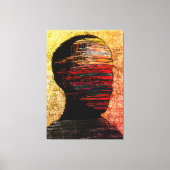 Fragmented Identity – Kleurrijke Abstracte Thread Canvas Afdruk (Voorkant)