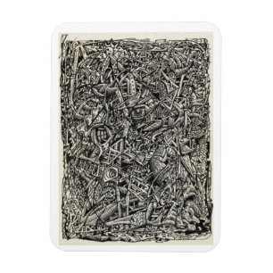 Fragmented, inkttekening Flexibel fotomagneet Magneet