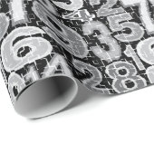 FRagmented Number Pattern Cadeaupapier (Rol Hoek)