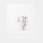 Fragmented Reality – Architectural Expression Fleece Deken (Voorkant)