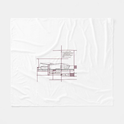 Fragmented Reality – Architectural Expression Fleece Deken (Voorkant (Horizontaal))