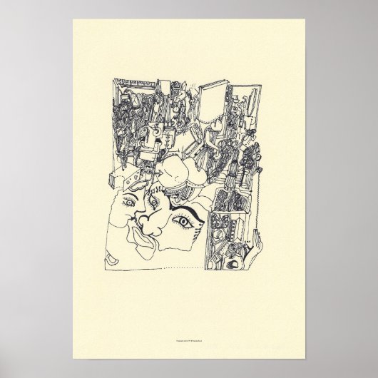 Fragmenten d'Arts 1 Surreal Drawing Archival Poste Poster (Voorkant)