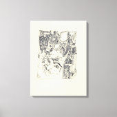 Fragmenten d'Arts 1 Surreal Drawing Canvas (Voorkant)