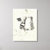 Fragmenten d'Arts 4 Surrealistisch tekencanvas Canvas Afdruk (Voorkant)