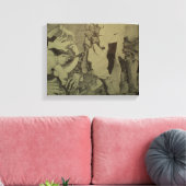 Fragmenten d'Arts Roll Detail van P Baud Canvas (Insitu (Woonkamer))