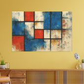 Fragmenten van de stad - Modern Geometrisch Abstra Canvas Afdruk (Insitu (Woonkamer))