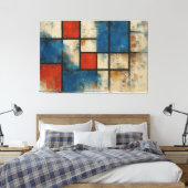 Fragmenten van de stad - Modern Geometrisch Abstra Canvas Afdruk (Insitu (Slaapkamer))