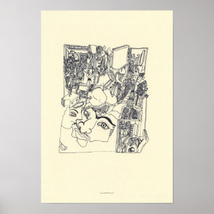 Fragmenten van Kunst 1 Surrealistische Tekening Ar Poster