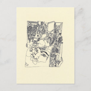 Fragments d'Arts 1 Surrealistisch Tekenend Briefka Briefkaart