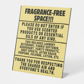 Fragrance-Free Desk Sign Reclamebord Met Voetstuk