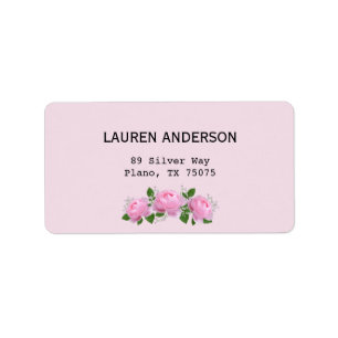 Fragrant roze rozen, etiket