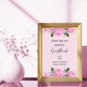 Fragrant roze rozen, foto-Guestbook Poster