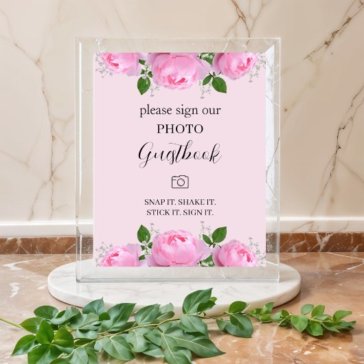 Fragrant roze rozen, foto-Guestbook Poster