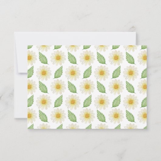 Fraîche Daisy Date Idée Nuit Carte (Dos)