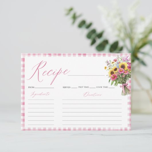 Fraîche De La Carte De Recette Fête des mariées Du (Debout devant)