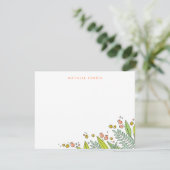 Fraîche Jardin Floral Cartes de Papeterie Personna (Debout devant)