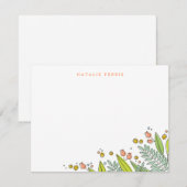 Fraîche Jardin Floral Cartes de Papeterie Personna (Devant / Derrière)