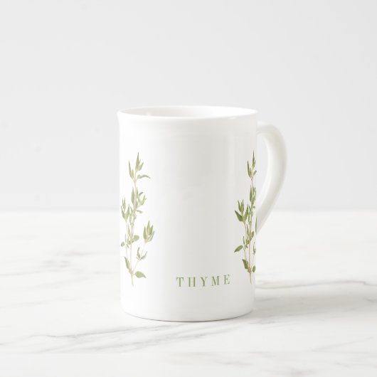 FRAÎCHE THYME Bone China Mug (Devant droit)