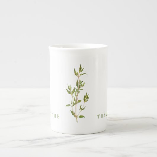 FRAÎCHE THYME Bone China Mug (Devant)