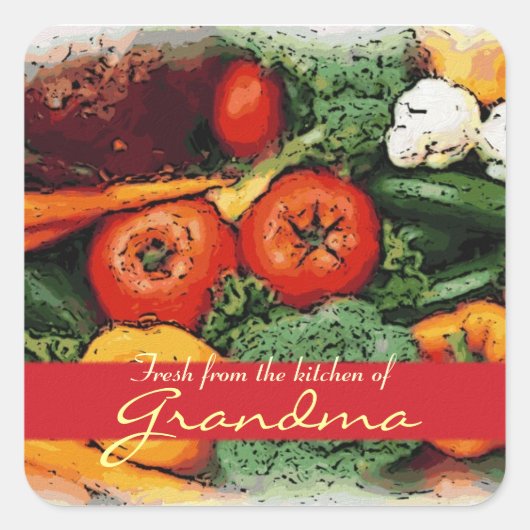 Fraîchement de la cuisine des étiquettes d'art vég (Devant)