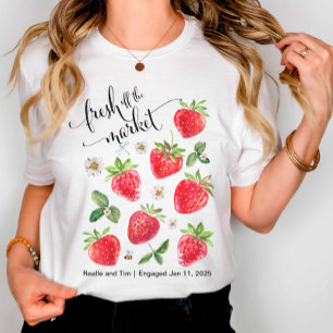 Fraîchement du marché T-shirt fraises rétro