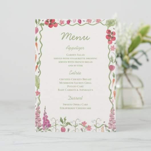 Fraîchement sorti du menu Fête des mariées du marc (Debout devant)