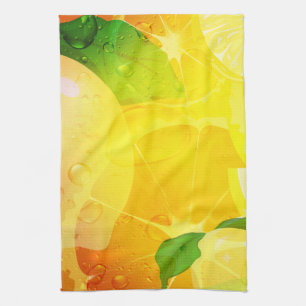 Fraîches de citron Serviette de cuisine