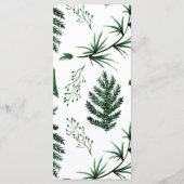 Fraîches vertes Menu Mariage Plante (Dos)