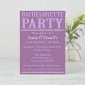 Fraîcheur Bachelorette Invitations Violet/Purple (Debout devant)