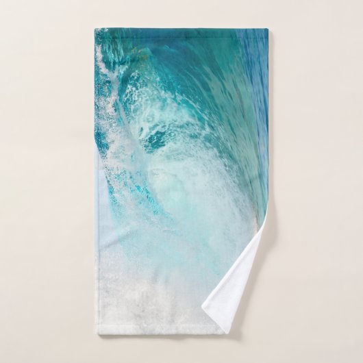 Fraîcheur de vagues bleues de l'océan Pacifique (Serviette à main)