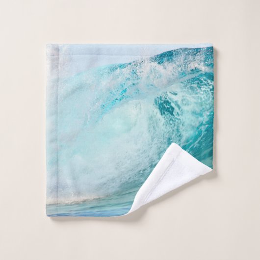 Fraîcheur de vagues bleues de l'océan Pacifique (Gant de toilette)