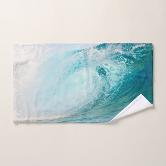 Fraîcheur de vagues bleues de l'océan Pacifique (Serviette à main)