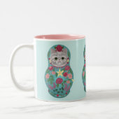 Fraicheur florale Meowtreshka Mug (Gauche)