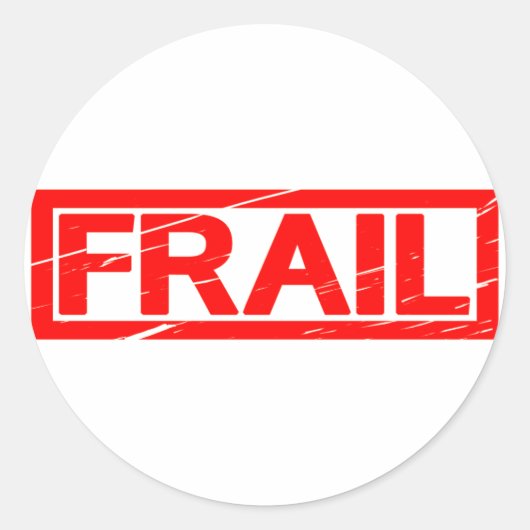 Frail Stamp Ronde Sticker (Voorkant)