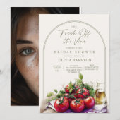 Frais cueillis sur la vigne Invitation de douche d (Devant / Derrière)