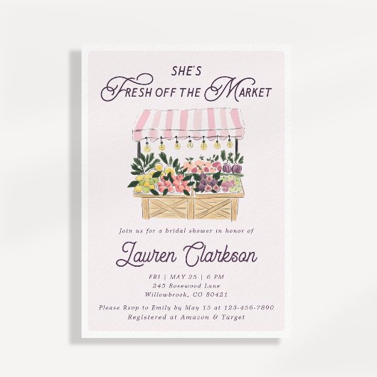 Frais Éclos du Marché Invitation pour Enterrement