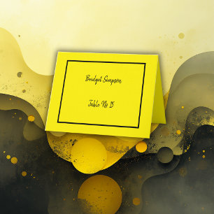 frais été jaune & noir invité Cartes de siège