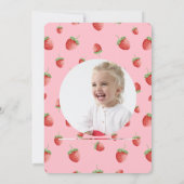 Fraise 1er anniversaire Carte de remerciements pho (Dos)