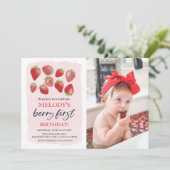Fraise 1er anniversaire Invitation ・ Berry First (Debout devant)