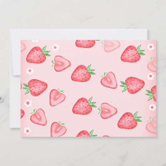 fraise 1er anniversaire Invitation Berry First Swe (Dos)