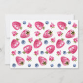 Fraise 1er anniversaire Invitation Berry Sweet (Dos)
