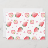 Fraise 1er anniversaire Invitation Berry Sweet (Dos)