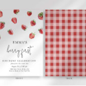 fraise 1er anniversaire Invitation premier Berry S