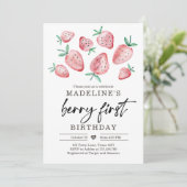 fraise 1er anniversaire Invitation premier Berry S (Debout devant)