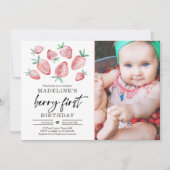 fraise 1er anniversaire Invitation premier Berry S (Devant)